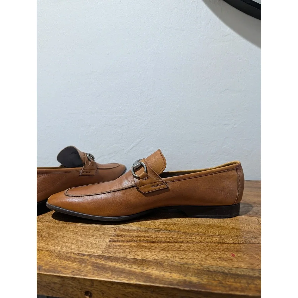 Magnanni Tazon Metal Bit Loafer, Cognac Leather,‎ Men's 10.5 M, MSRP $395